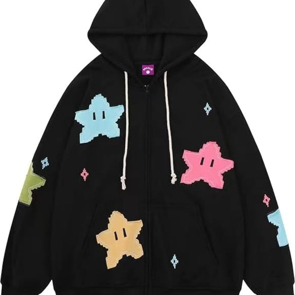 Star Zip Up Hoodie